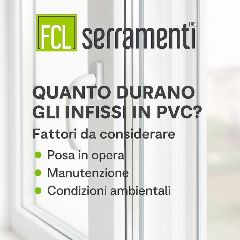 Durata infissi PVC, considerazioni da fare per aumentare la durata